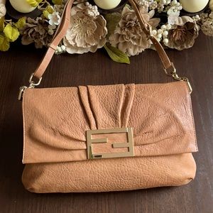 FENDI Zucca Mia Flap Crossbody or Shoulder Bag